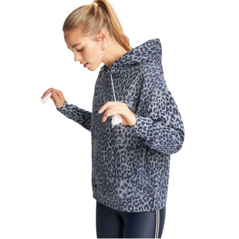 The Upside Blue Leopard Print Hoodie